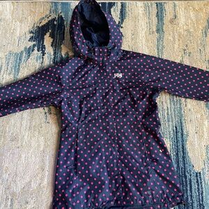 Helly Hansen Navy Jacket with Red Polka Dots